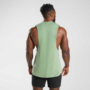 Camiseta sin mangas de camuflaje transpirable para hombre, camiseta sin mangas de algodón de secado rápido para gimnasio, Fitness, cuello redondo, venta al por mayor, punto informal - Product Image 2