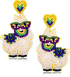 Pendientes de Diseño Elegante Hechos a Mano de Lujo 'Eres una Estrella', Pendientes Colgantes con Cuentas y Bordado, Modelo JAVED HANDICRAFTS - Product Image 4