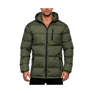 Chaqueta Acolchada con Capucha y Cremallera para Hombre, Cuello Alto, Logotipo Frontal, Impermeable, de Secado Rápido, Transpirable, Resistente al Viento, Personalizable - Product Image 2