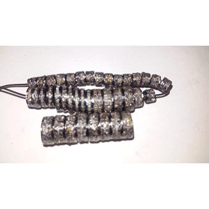 Roundelle 4MM Simple Double et Triple Ligne Sterling Pave Diamond Spacers Bijoux Trouver dans un sac de taille 3mm Emballé - Product Image 3