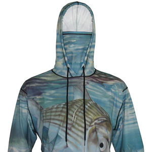 Camisetas de Pesca Ligeras con Capucha para Hombre, Camiseta de Manga Larga con Capucha, Logotipo Personalizable, Transpirable, Impermeable - Más de 50 Unidades Bajo Demanda - Product Image 2