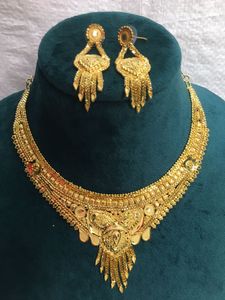 Envío listo 24K chapado en oro Estilo Vintage fabricante indio inspirado conjunto de joyería de moda Comoras Mayotte-collar de cobre - Product Image 5