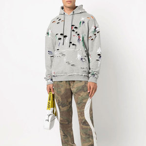 Meilleures ventes Haut à capuche en détresse pour hommes Manteau d'hiver élégant à manches longues avec doublure thermique de haute qualité - Product Image 2