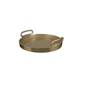 Golden Fruit Serving <b>Tray</b> With Handle for Home Round Serving <b>Tray</b> Aluminum Food Serving <b>Tray</b> With <b>Gold</b> Plated for Wholesale Cost - Product Image 1