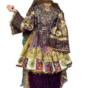 ชุดเดรสอัฟกานิสถานทอมือพร้อมงานปักลายชนเผ่ากุจิ ชุดเดรสผู้หญิงชนเผ่าพร้อมการเย็บแบบดั้งเดิม - Product Image 1