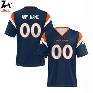 Maillot de football américain unisexe en polyester respirant 100 %, design personnalisé, vente en gros, avec nom d'équipe, couleurs et tailles personnalisables - Product Image 3