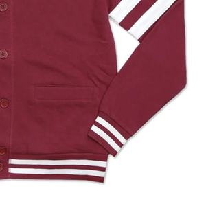 Marron et blanc femmes tricoté Cardigan pull sororité tricoté col en v tricots hauts vêtements pour unisexe - Product Image 6