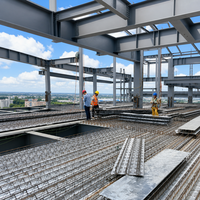 Plateforme de construction en treillis d'acier pour la construction de bâtiments de grande hauteur, plaque de pont rapide pour système de dalle en béton armé