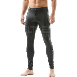 Deltress Trading 2025, último diseño, pantalones de cuero PU para hombre, estilo informal, cintura media, recto, curvo, a rayas, superventas - Product Image 1
