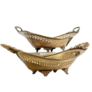 Plat de service en laiton de qualité supérieure, forme ronde, pour la maison, les mariages, les hôtels, la vaisselle de table, les salades de fruits, les collations - Product Image 4