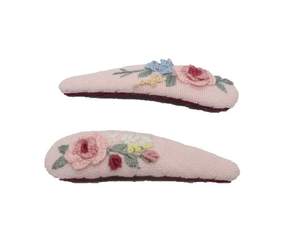 Pinces à cheveux brodées pour filles femmes, pinces à cheveux vintage, accessoires de cheveux, cadeau élégant de broderie florale OEM fabriqué au Vietnam - Product Image 1