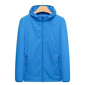 <b>Men</b> Windbreaker <b>Jacket</b> Lightweight Water Resistant Comfortable Fit With Elastic Cuffs for Hiking - Product Image 5