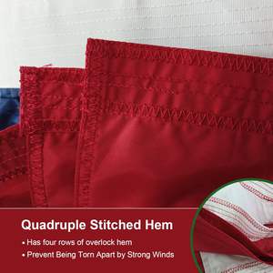 Bandera de Lujo de 10x15 pies con Estrellas Bordadas y Rayas de Doble Costura, de Poliéster Resistente y Fibra de Vidrio para Exteriores - Bandera de EE. UU. de Primera Calidad - Product Image 6