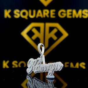 Colgante Hip Hop con Letra Personalizada, Colgante con Número Hip Hop para Hombre, Colgante de Moissanita, Joyería Hip Hop Ice Out - Product Image 3