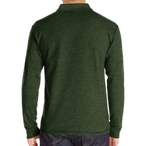 Chemise pour homme en coton 100% tricoté pour l'automne et l'hiver, manches longues, imprimé, anti-froissement, col rabattu, poche boutonnée, col en V, décontractée, sportive - Product Image 2