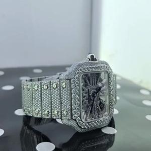 Reloj Deportivo de Lujo 5A Diver Skeleton de Alta Calidad, 39.8mm, Acero Inoxidable con Movimiento de Cuarzo, Diamantes Engastados, Fábrica SF - Product Image 4