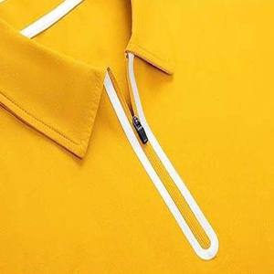 Polo informal de gran tamaño con cremallera de cuarto de peso pesado, ropa de calle, 100% algodón, logotipo personalizado, camisas para hombre de talla grande 2025 - Product Image 5