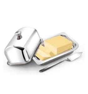 Vente à forte demande, beurrier en acier inoxydable avec couvercle, plateau à beurre en acier avec couvercle, plateau de rangement pour beurre en acier inoxydable avec couvercle - Product Image 1
