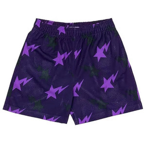 Logo personnalisé Short de sport pour homme Pantalon court de basket-ball à séchage rapide avec short de fitness respirant imprimé en maille double couche - Product Image 1