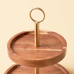 ที่วางเค้กทำจากไม้และเรซิ่นที่ตกแต่งอย่างหรูหราแท่นวางขนมหวานสำหรับงานเลี้ยงวันเกิดงานแต่งงานและห้องครัวในบ้านแบบทันสมัยใช้จากอินเดีย - Product Image 3