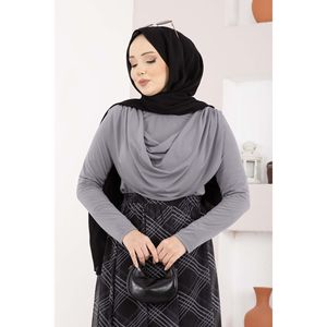 Traje Sandy Body Gris Ligero con Elegante Drapeado - Product Image 3