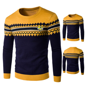 2025 mode hommes personnalisé respirant laine doublure tricoté pull avec motif en gros meilleure vente hiver automne saison - Product Image 1