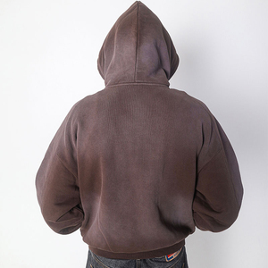 Sweat à capuche en coton épais pour homme avec doublure en polaire confortable, coupe décontractée et construction durable, idéal pour les temps frais. - Product Image 5