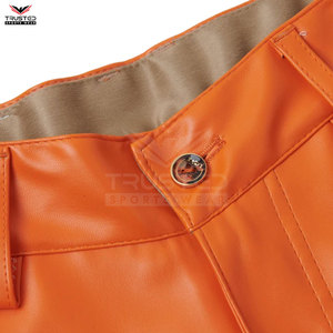 Nuevo diseño de pantalones de cuero casuales de moda con bolsillo lateral para hombres cintura elástica de secado rápido transpirable ligero precio bajo - Product Image 5