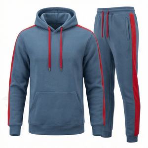 OEM Design Cotton Polyester Blend <b>Men</b> Tech Fleece Tracksuit Full Pullover Hoodie Joggers Sweatpants Customized Color <b>Sweat</b> Suit - Product Image 3