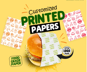 Papier sulfurisé résistant à la graisse, papier d'emballage pour traiteur, papier sulfurisé de cuisine sur mesure, feuilles de papier à pâtisserie (paquet de 100) - Product Image 2