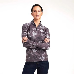 เสื้อขี่ม้าสำหรับผู้หญิงเสื้อสำหรับขี่ม้าแห้งเร็วน้ำหนักเบาพิมพ์ลายจากโรงงาน - Product Image 1