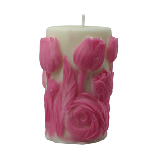 Bougie parfumée en forme de pilier de fleur de tulipe Nectar Premium - Product Image 4