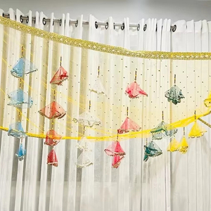 Bridal Entry Dupatta Fabric Chaddar Haldi Mehndi Wedding Bride Entry Indian Punjabi Pakistani Net Bride Entry with Stick - Product Image 2