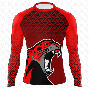 Ropa de entrenamiento físico de compresión de secado rápido de manga completa para hombre, estampado de sublimación personalizado de longitud larga, venta al por mayor de MMA - Product Image 3