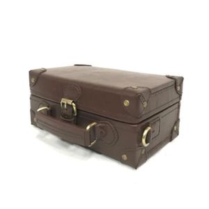 Stylish Vintage Leather Briefcase Durable Compact <b>Attache</b> <b>Case</b> with Sturdy Handle and Checkered Fabric Lining From Indonesia - Product Image 3