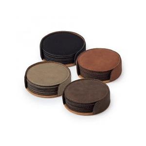 Support de tasse d'eau de caboteur en cuir rond élégant classique pour le prix de maison et de restaurant de cuisine d'hôtel - Product Image 4