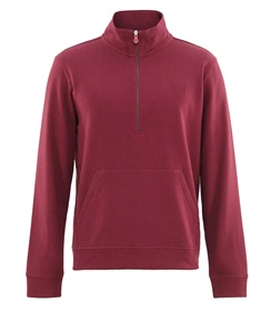 Sweat-shirt d'hiver à col zippé pour homme, coupe confortable, 100% polyester polaire, couleur unie, service OEM disponible, 300g - Product Image 4