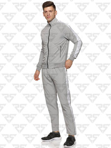 Haute qualité polyester coton hommes survêtement ensemble sports d'hiver élégant fermeture éclair veste Jogging survêtement hommes à capuche Jogger survêtements - Product Image 4