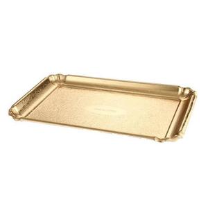 Plateaux de service élégants en métal doré brillant de forme ovale pour la décoration de table - Product Image 6