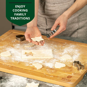 Tabla de cortar de madera y bambú Royal Craft Producto artesanal de bambú elegante - Product Image 1