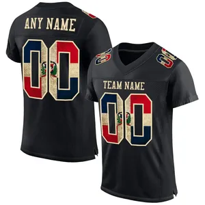 Maillots de football américain unisexes personnalisables de haute qualité à manches courtes, respirants et à séchage rapide, vêtements de sport antibactériens - Product Image 1