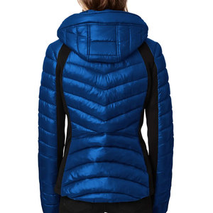 Chaqueta corta con cuello levantado a la moda de Invierno para mujer, chaqueta acolchada transpirable de Color sólido con cremallera, tela de lona, estilo tejido - Product Image 6