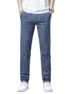High Quality Fashion <b>Stretch</b> Mid Straight Denim Jeans <b>Men</b> Washed Versatile Comfortable Breathable Business Casual Long Pants - Product Image 2
