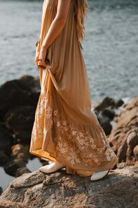 Personalizada de alta calidad elegante vestido de las señoras correa de espagueti sin mangas Sexy Casual elegante verano Vestidos de Noche de longitud completa - Product Image 2