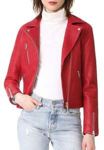 Chaqueta de Cuero Genuino para Mujer, 100% Piel de Oveja, Chaqueta Elegante con Cremallera, al por Mayor, Chaquetas de Cuero Originales 2026 para Hombre - Product Image 6