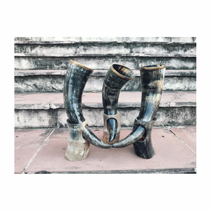 Cuerno para beber vikingo de calidad India artesanal natural ecológica con soporte nuevo diseño elemento decorativo único - Product Image 2