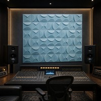 Panneau acoustique en feutre PET 3D NRC 0,85, panneaux insonorisants pour studio d'enregistrement, hôtel, galerie, panneau absorbant le son écologique