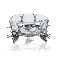 Bol en métal de style design abstrait fini noir et or Design de qualité supérieure pour centre de table de mariage et décor de fête