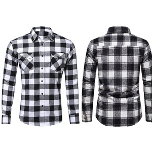 Chemises en flanelle pour hommes sur mesure en gros, tissu respirant et durable, chemise à manches longues de qualité supérieure à prix compétitif et bon marché - Product Image 4