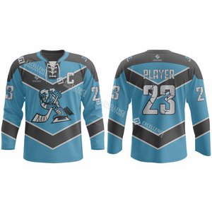 เสื้อฮอกกี้น้ำแข็งแบบมืออาชีพสำหรับทุกเพศ ระบายอากาศได้ดี แห้งเร็ว ผลิตจากผ้าโพลีเอสเตอร์ตาข่าย 100% บริการ OEM ใหม่พร้อมให้บริการ - Product Image 3